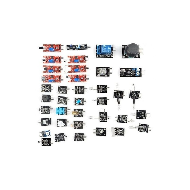 KIT DI SENSORI E MODULI 37IN1 PER ARDUINO E RASPBERRY PI