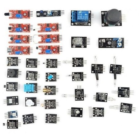 KIT DI SENSORI E MODULI 37IN1 PER ARDUINO E RASPBERRY PI