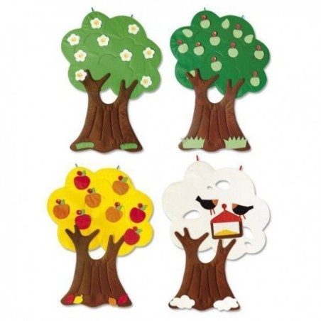 Set 4 alberi con velcro