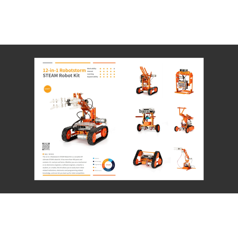 12 in 1 Robotstorm STEAM Robot Kit